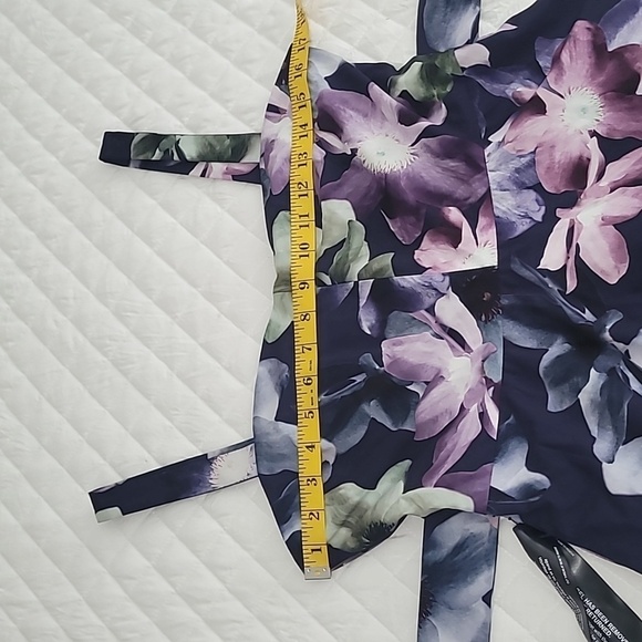 Kay Unger Flora Print Mini Dress Size 6 - Picture 4 of 12